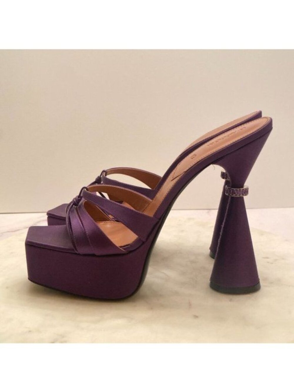 NWB D'ACCORI "Sienna" Platform Mules in Purple, size 41.5 - Picture 13 of 13